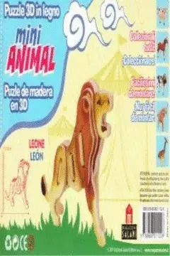 LEON MINI ANIMAL PUZLE DE MADERA EN 3D